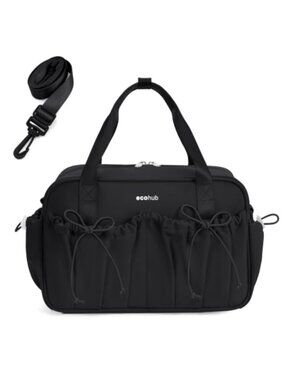 ECOHUB Mini Gym Duffle Bag with Wet Compartment Bowknot Cute Tote Women